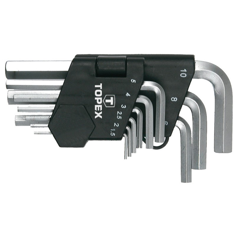 TOPEX Ltype Hex Security Key Set With Storage Holder 9 pcs Allen
