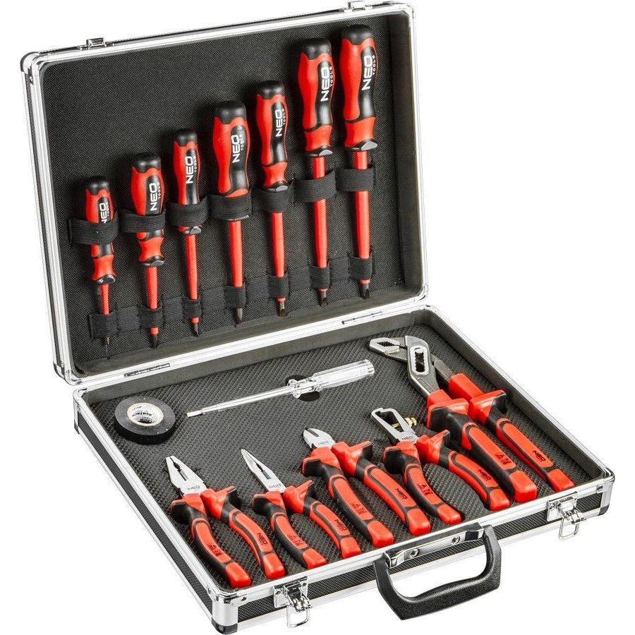 NEO Insulated Screwdriver And Plier Tool Set 13pc Hand Tools