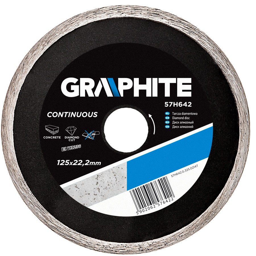 Graphite Disc Rv Graphite Diamond disc 125mm, Continuous For Stone