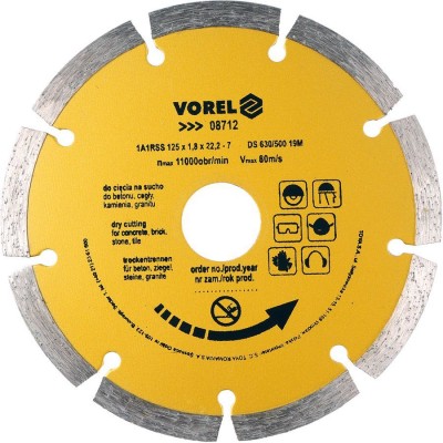 Vorel Segmented diamond blade 125mm