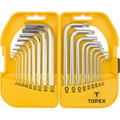 Topex 18pc Hex and Torx Key Set