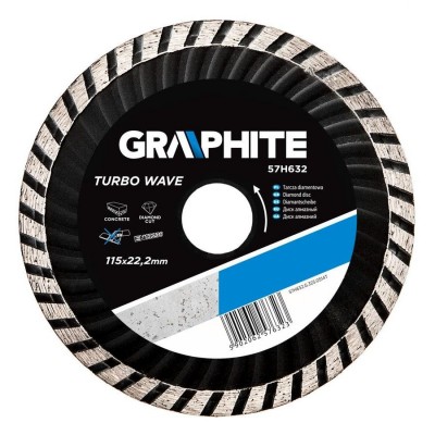 Graphite Diamond disc 115mm, Turbo Wave For Stone