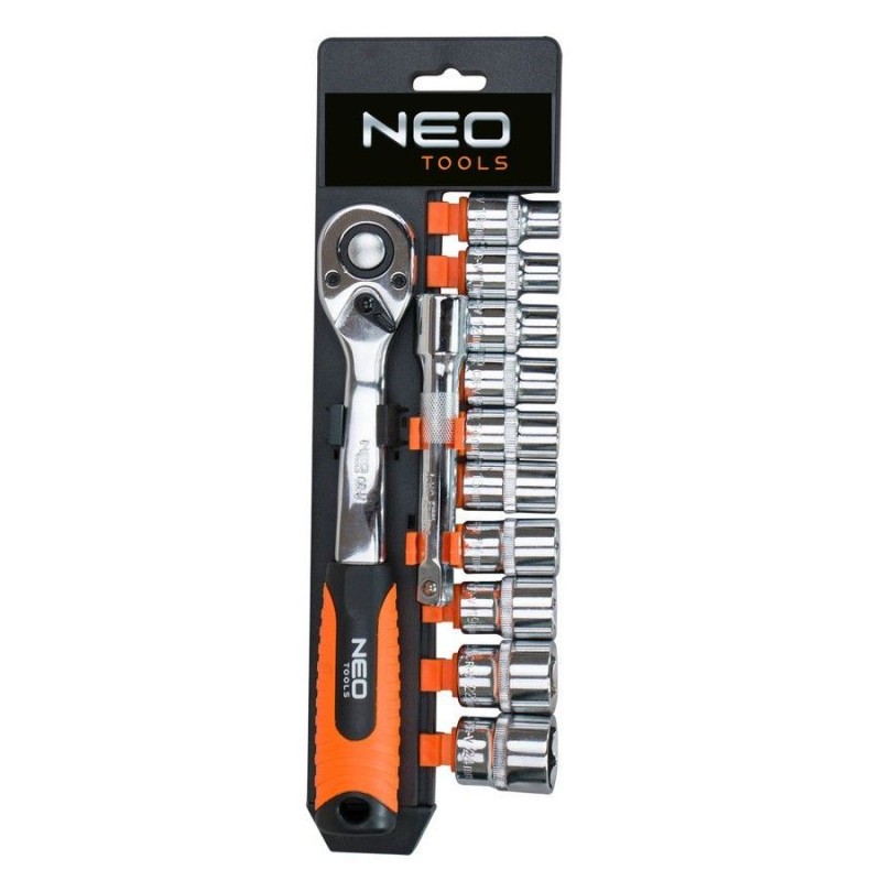 NEO TOOLS SOCKET WRENCHES SET 110 PCS RATCHET BOX 1/2, 1/4 SOCKETS Neo  08-666 