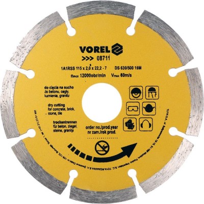 Vorel Segmented diamond blade 115mm