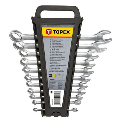 Topex 12 pcs Combination Spanner Set, 6-22mm