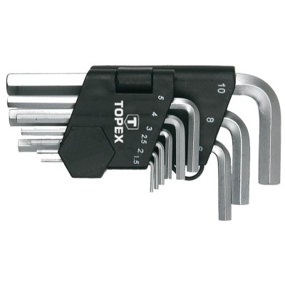 TOPEX L-type Hex Security Key Set With Storage Holder 9 pcs