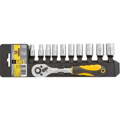 TOPEX Drive Metric Socket Wrench Set 1/4