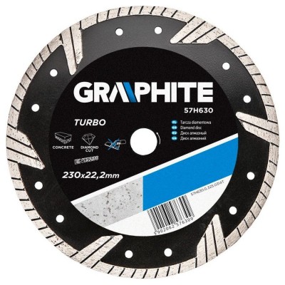 Graphite Diamond disc 230mm, Turbo For Stone