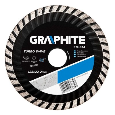 Graphite Diamond disc 125mm, Turbo Wave For Stone