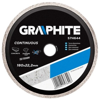 Graphite Diamond disc 180mm, Continuous For Stone