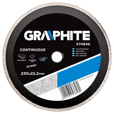 Graphite Diamond disc 230mm, Continuous For Stone