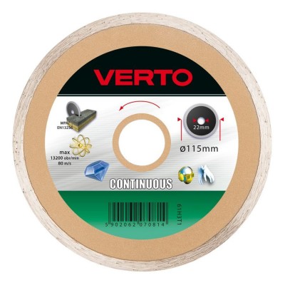 Verto Diamond disc, Continuous Rim Blade 115mm 