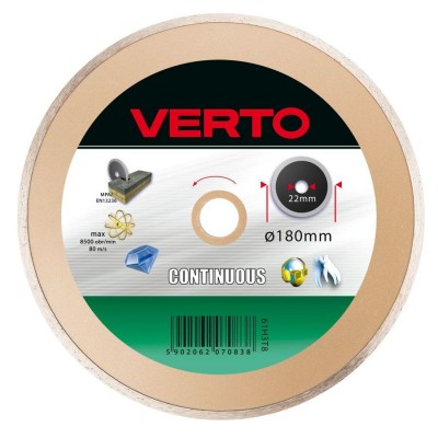 Verto Diamond disc, Continuous Rim Blade 180mm 