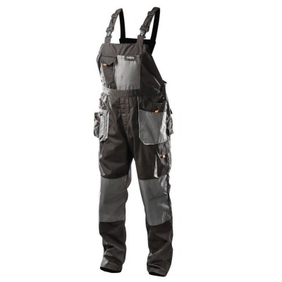 NEO Heavy Duty Work Cargo Bib and Brace Trousers Multi Pocket