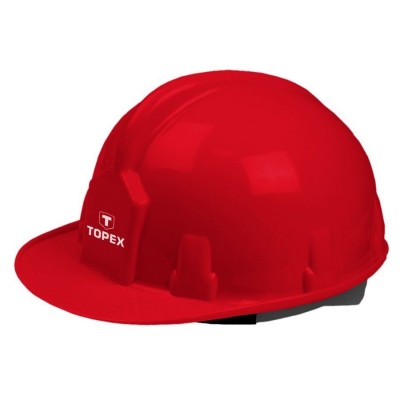 Topex Safety PPE Hard Hat Helmet Head Protection - Red