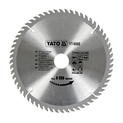 YATO TCT Wood Cutting Circular Saw Blade 210mm x 30mm x 60 Teeth