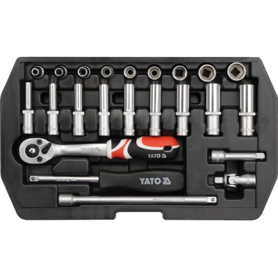 YATO Professional Ratchet Socket Set 1/4