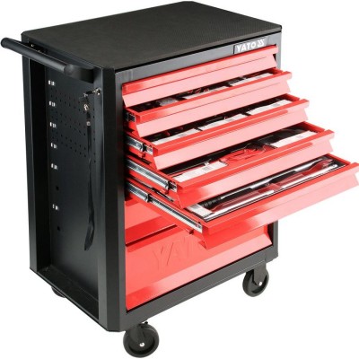 YATO 7 Drawers Service Garage Tool Cabinet With Tool Set 141 pcs