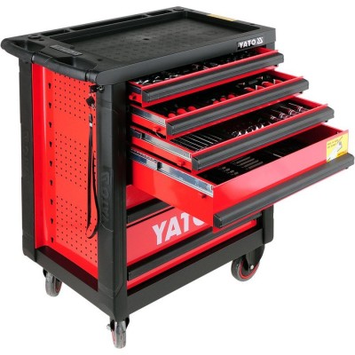 YATO 6 Drawers Service Garage Tool Cabinet With Tool Set 177 pcs
