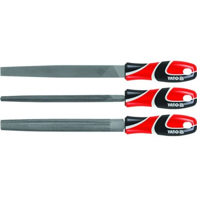 YATO Professional Steel 250mm File Set of 3Pcs